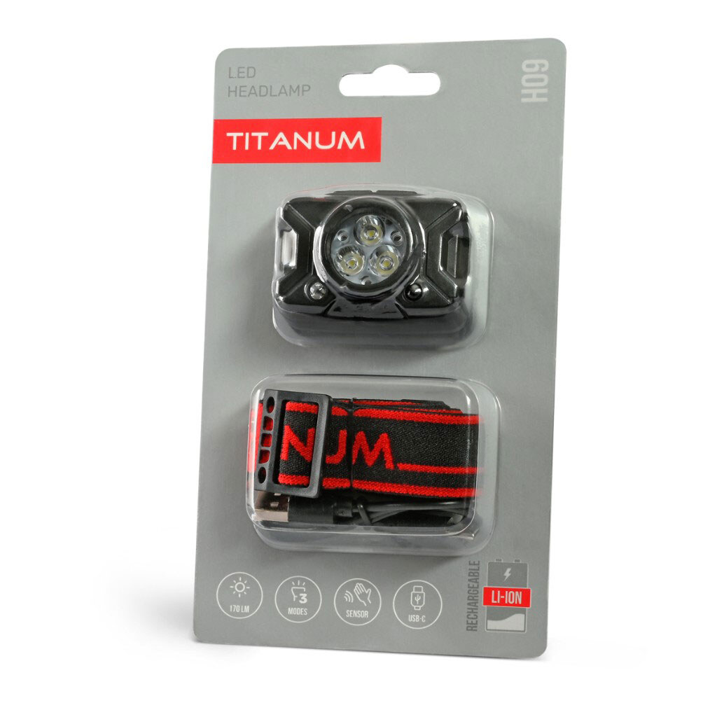 Фонарик светодиодный аккумуляторный на голову TITANUM TLF-H09 - № 9 Фонарик светодиодный аккумуляторный на голову TITANUM TLF-H09 - № 9
