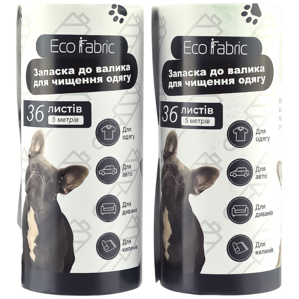 Набор валиков для чистки одежды Eco Fabric, 36 листов, 2 шт/уп. - № 1 Набор валиков для чистки одежды Eco Fabric, 36 листов, 2 шт/уп. - № 1
