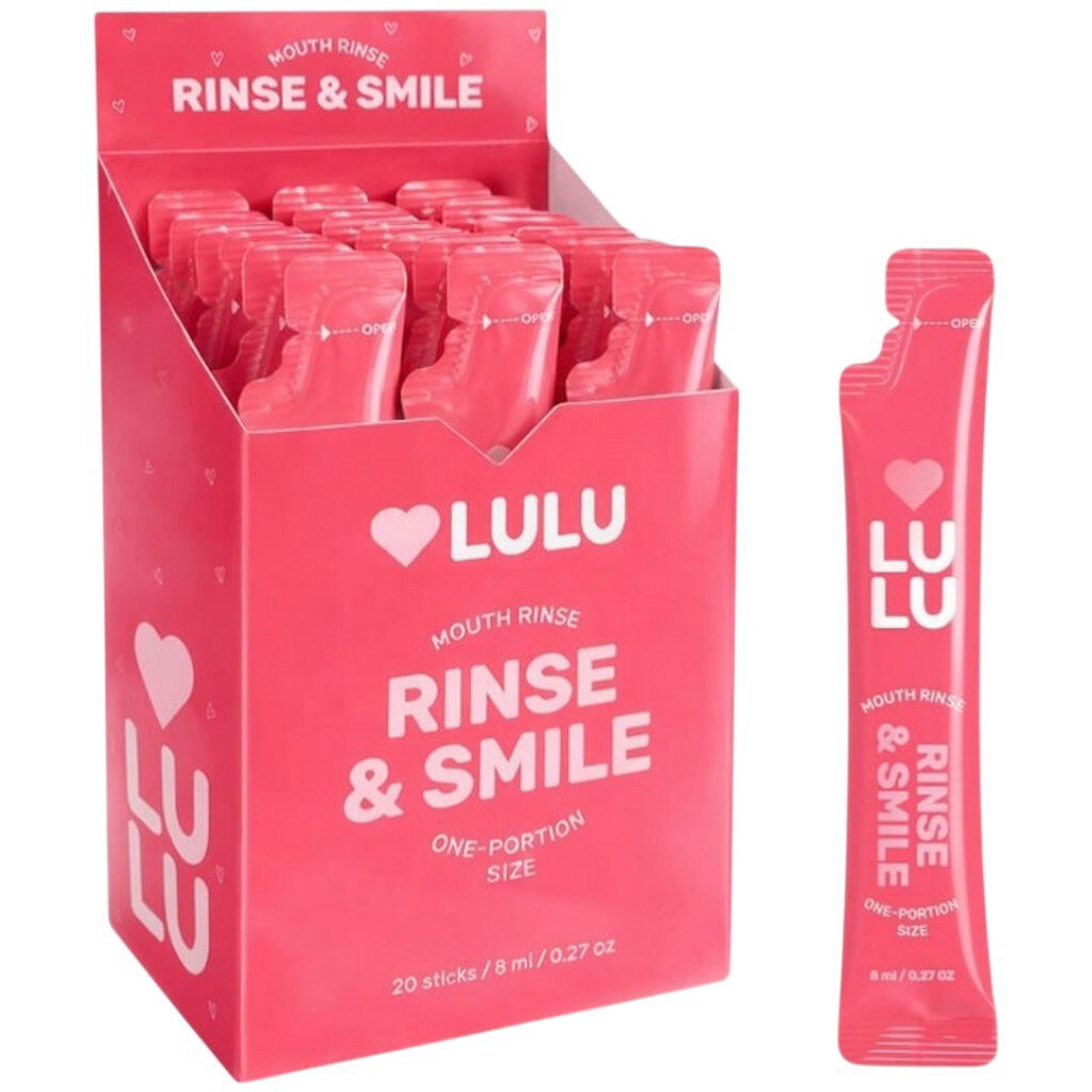 Ополаскиватель для полости рта LULU Rinse&Smile "Земляника, мята", 8 мл - № 3 Ополаскиватель для полости рта LULU Rinse&Smile "Земляника, мята", 8 мл - № 3