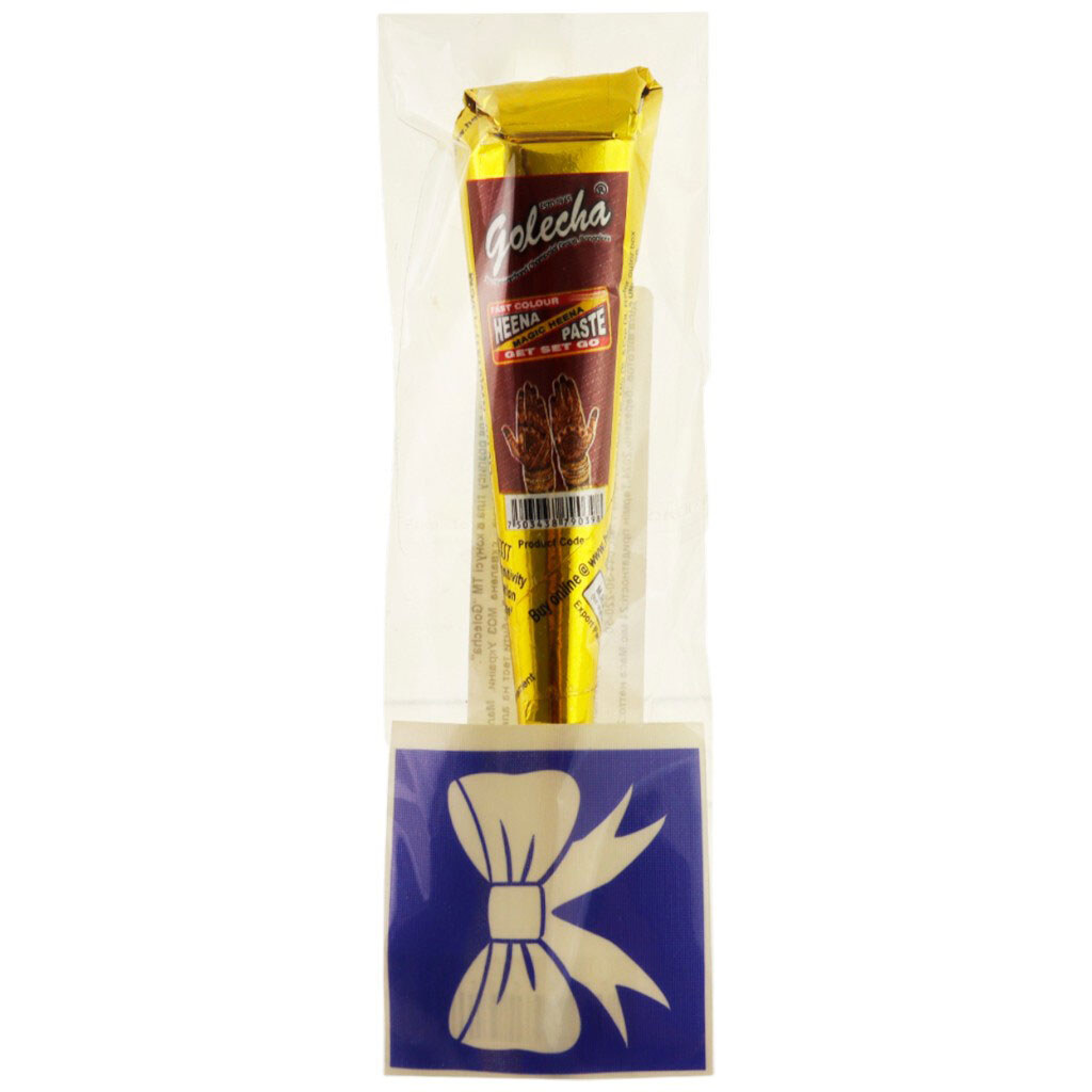 Хна для росписи тела с трафаретом Golecha, в ассортименте, 25 г - № 1 Хна для росписи тела с трафаретом Golecha, в ассортименте, 25 г - № 1