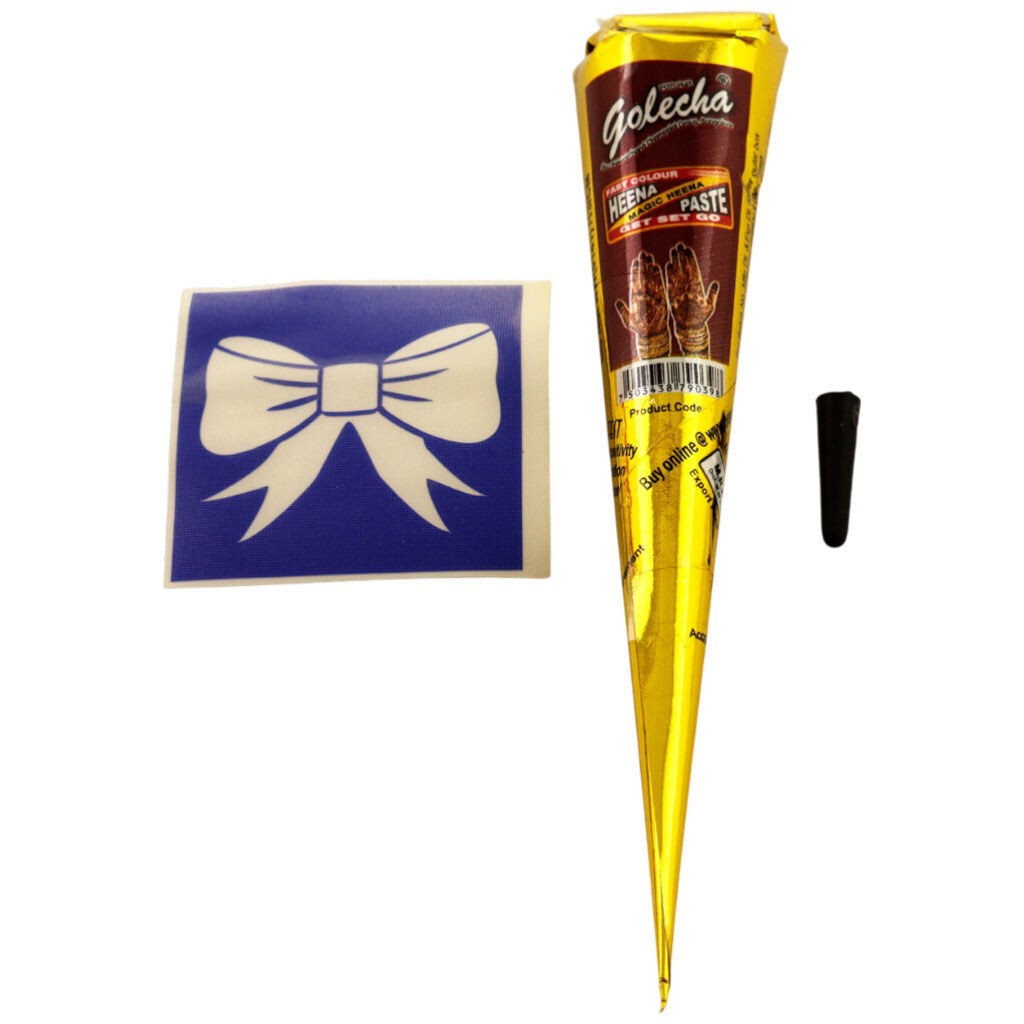 Хна для росписи тела с трафаретом Golecha, в ассортименте, 25 г - № 2 Хна для росписи тела с трафаретом Golecha, в ассортименте, 25 г - № 2