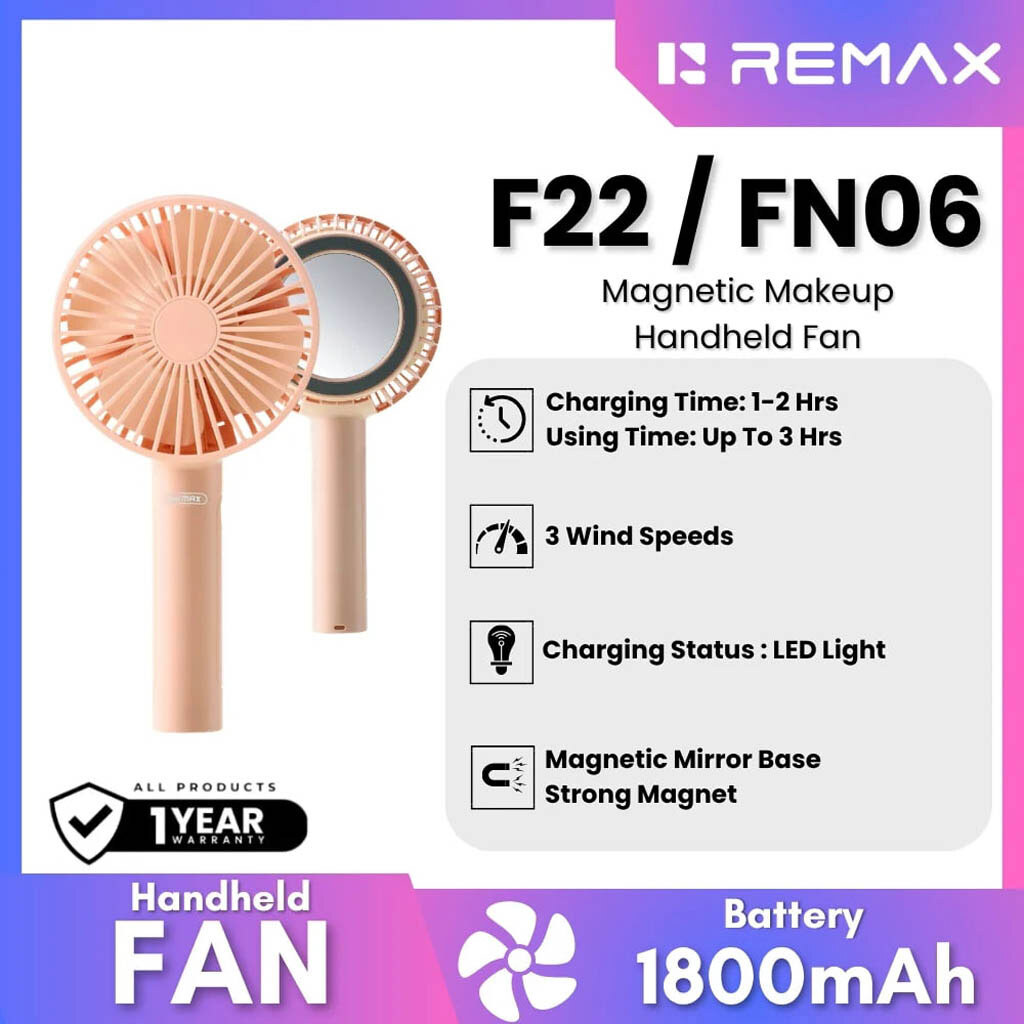 Вентилятор портативный Remax F22, Голубой - № 2 Вентилятор портативный Remax F22, Голубой - № 2