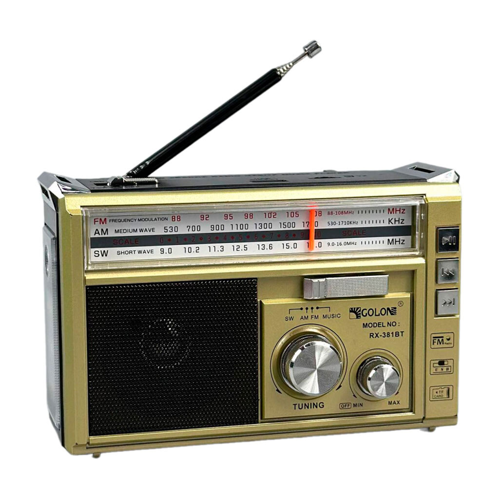 Радиоприемник Golon RX-381BT, Золотой - № 1 Радиоприемник Golon RX-381BT, Золотой - № 1