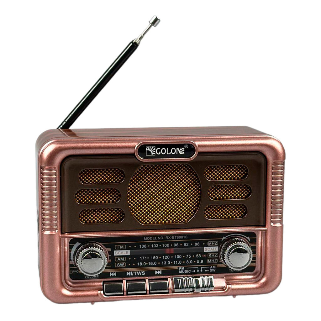 Радиоприемник Golon RX-BT6061S, Розовый - № 1 Радиоприемник Golon RX-BT6061S, Розовый - № 1
