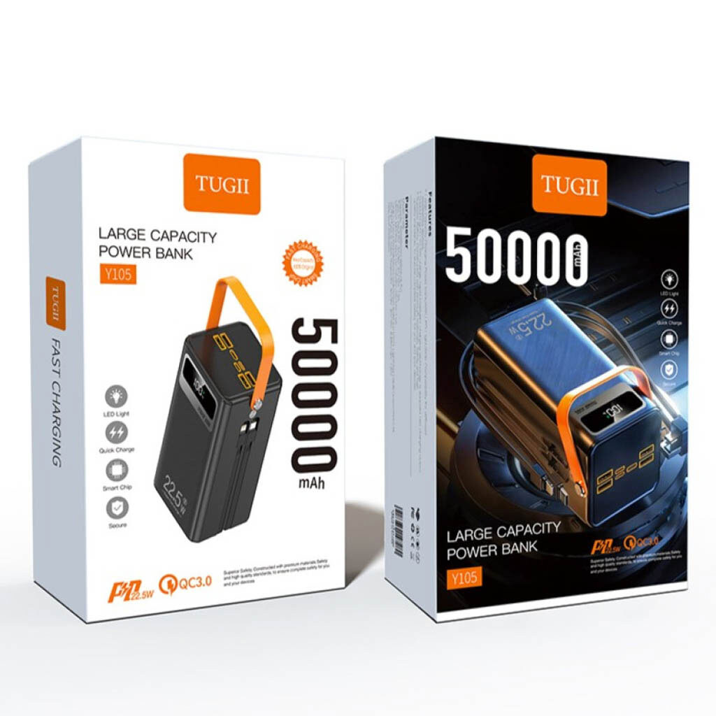Портативная батарея (Power Bank) WUW TUGII Y105, 50000 mAh, Черный - № 6 Портативная батарея (Power Bank) WUW TUGII Y105, 50000 mAh, Черный - № 6