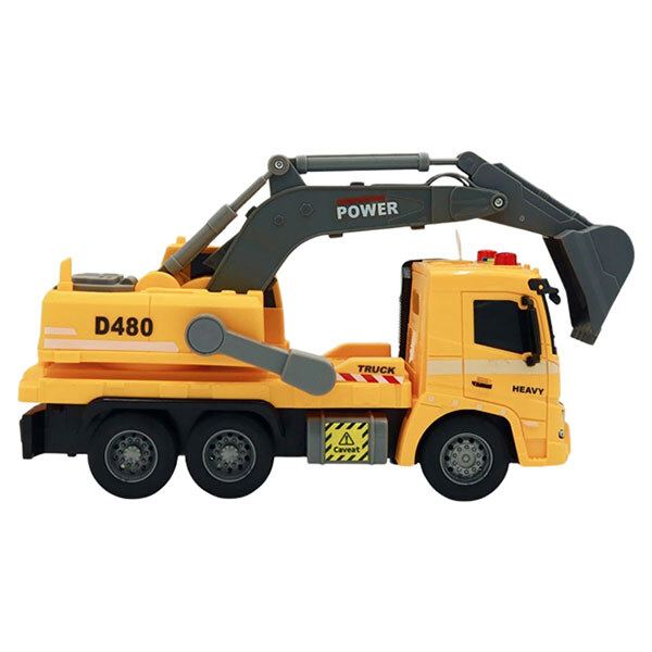 Автомобиль-экскаватор инерционный со светом и звуком 1:16 в коробке, Shantou Yisheng - № 1 Автомобиль-экскаватор инерционный со светом и звуком 1:16 в коробке, Shantou Yisheng - № 1