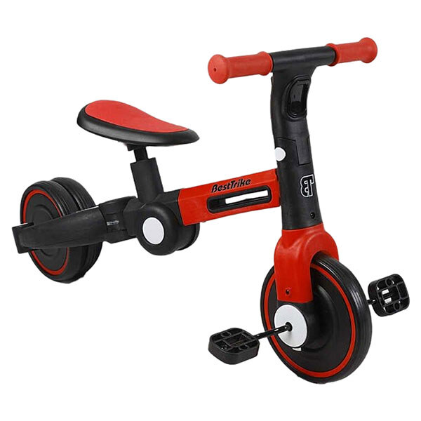 Велосипед 3-х колісний, колеса EVA переднє 8'', заднє 6'', нейлонова рама, трансформується у велобіг, підсвічування, в коробці, BestTrike - № 4 Велосипед 3-х колісний, колеса EVA переднє 8'', заднє 6'', нейлонова рама, трансформується у велобіг, підсвічування, в коробці, BestTrike - № 4