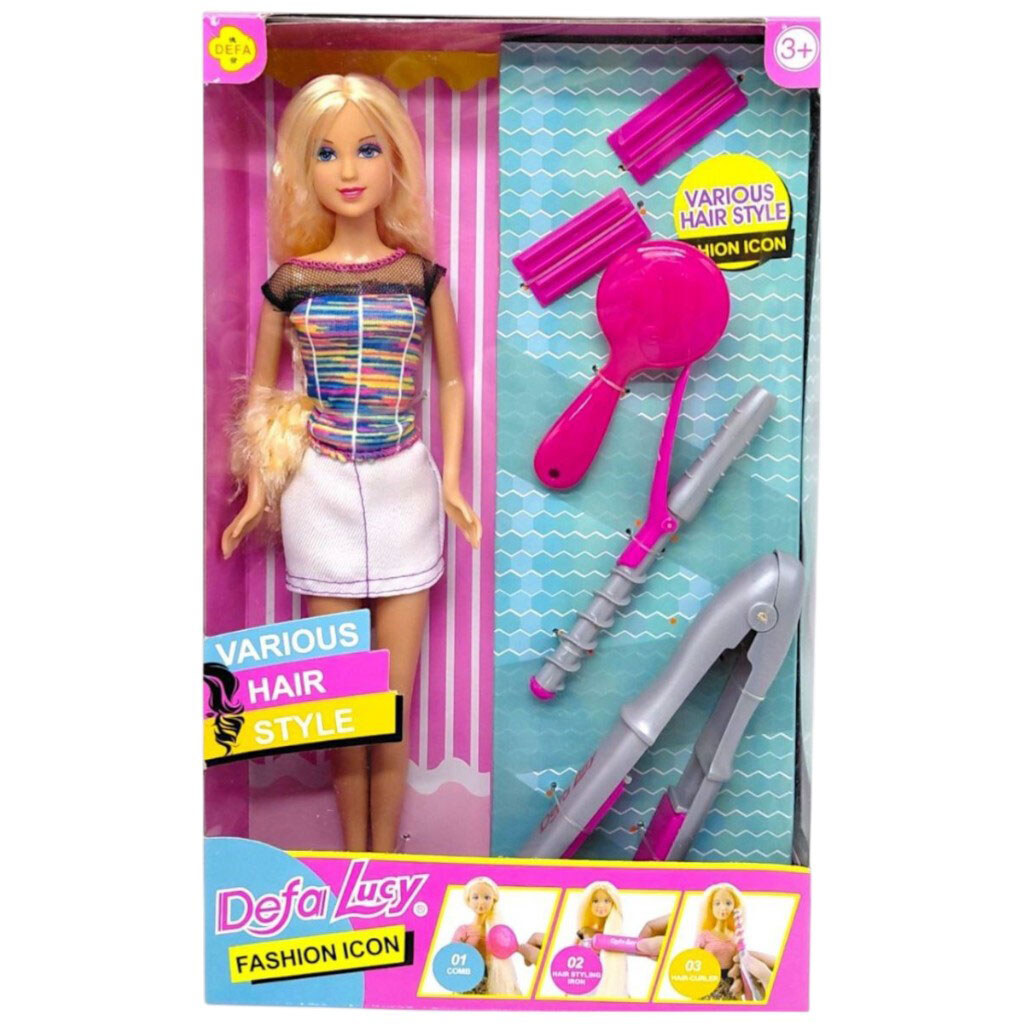 Кукла DEFA 30 см, с набором стилиста, Mic - № 1 Кукла DEFA 30 см, с набором стилиста, Mic - № 1