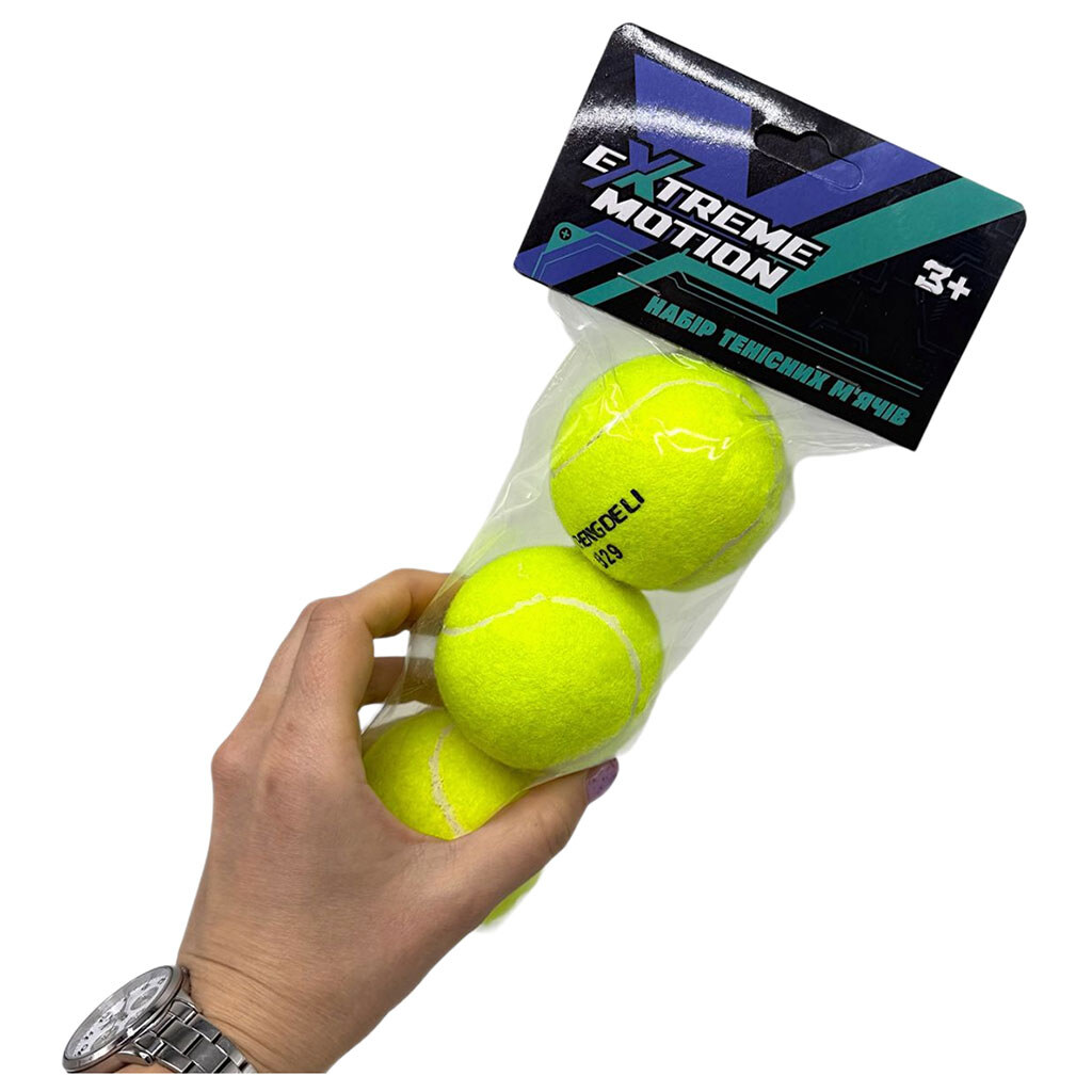 Мячики для тенниса, 3 шт. в пакете, Mic - № 2 Мячики для тенниса, 3 шт. в пакете, Mic - № 2