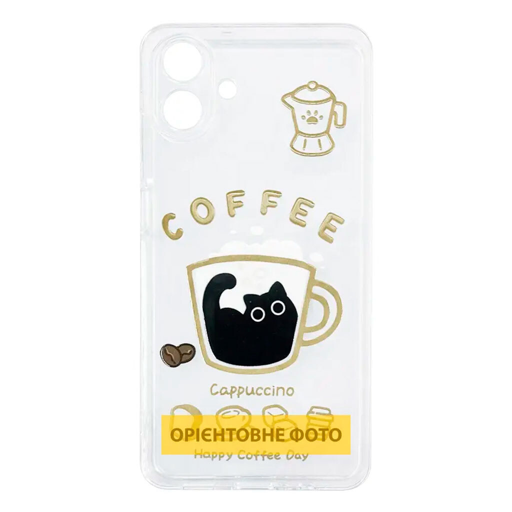 Чехол (накладка) Motorola G06 Power / Moto G06, Epik Clear Joy, Coffee, Рисунок - № 1 Чехол (накладка) Motorola G06 Power / Moto G06, Epik Clear Joy, Coffee, Рисунок - № 1