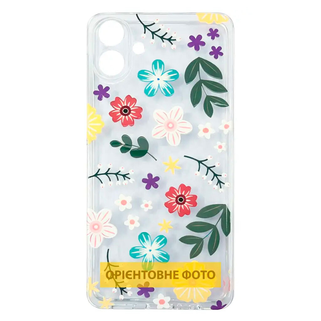Чехол (накладка) Motorola G06 Power / Moto G06, Epik Clear Joy, Ditsy Floral, Рисунок - № 1 Чехол (накладка) Motorola G06 Power / Moto G06, Epik Clear Joy, Ditsy Floral, Рисунок - № 1