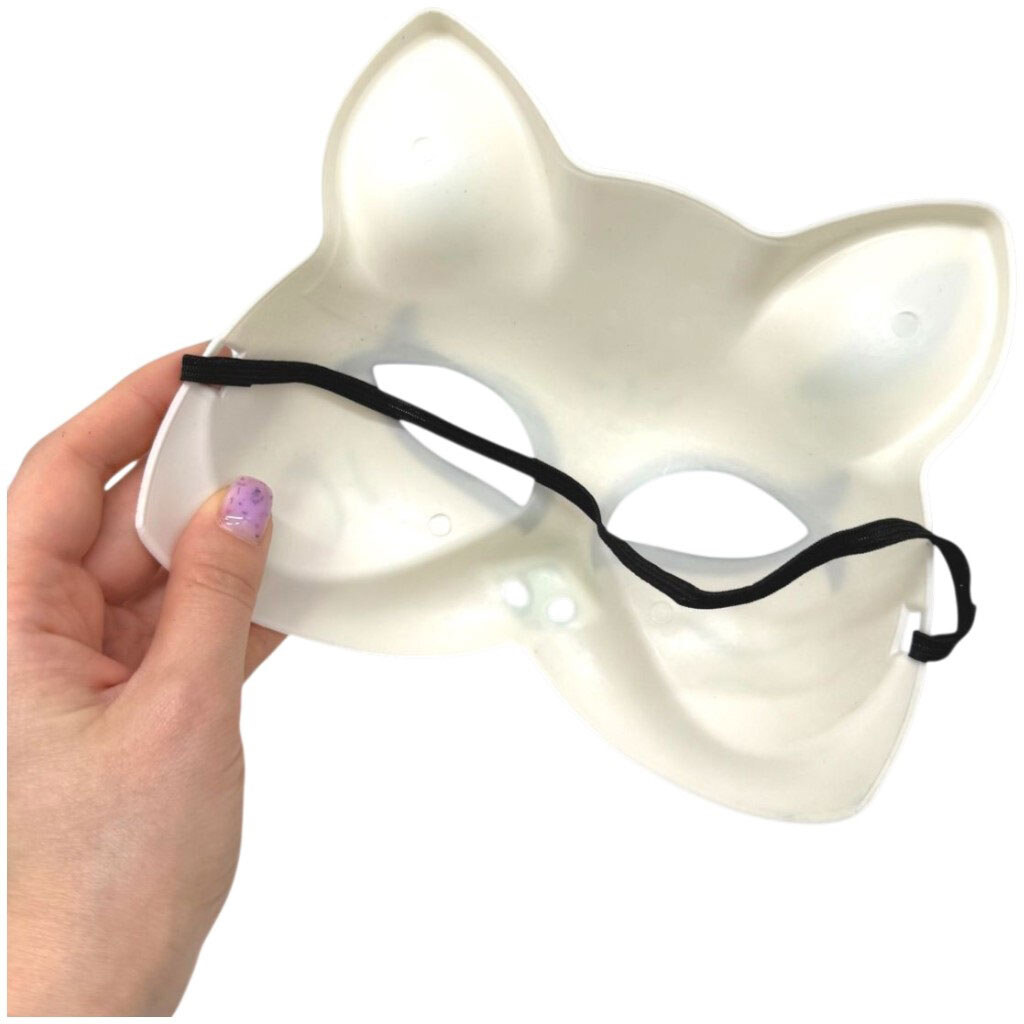 Маска "Японської лисиці", біло-рожева, Mic - № 2 Маска "Японської лисиці", біло-рожева, Mic - № 2