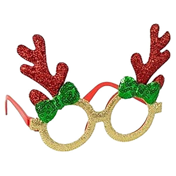 Очки новогодние "Рожки с бантиком", микс, Mic - № 3 Очки новогодние "Рожки с бантиком", микс, Mic - № 3