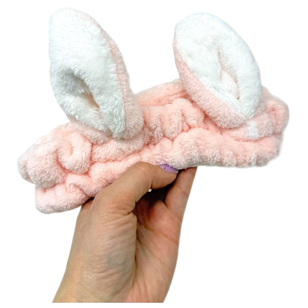 Плюшевая повязка "Зайка", бледно-розовая, Mic - № 2 Плюшевая повязка "Зайка", бледно-розовая, Mic - № 2