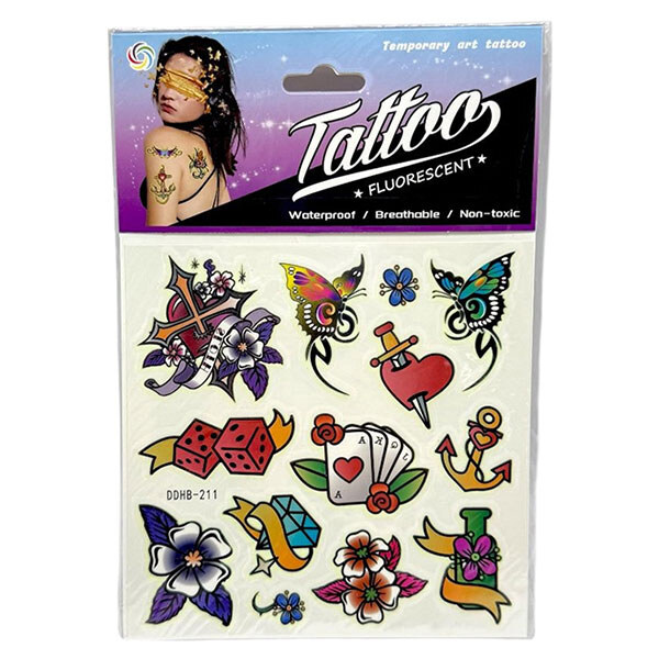 Временное тату люминесцентное, Mic - № 1 Временное тату люминесцентное, Mic - № 1