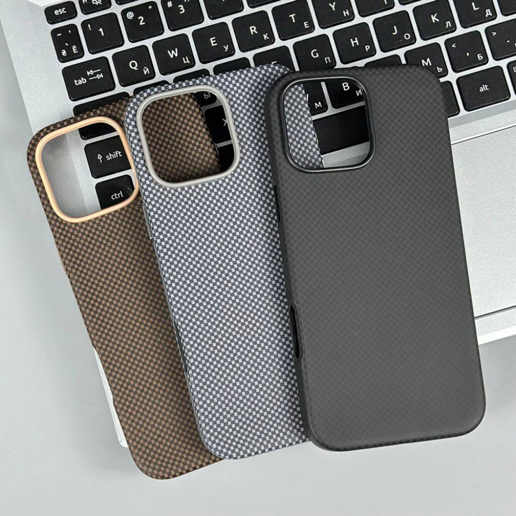 Чехол (накладка) Apple iPhone 15 Pro Max, Carbon Fiber Separate Camera, Черный - № 7 Чехол (накладка) Apple iPhone 15 Pro Max, Carbon Fiber Separate Camera, Черный - № 7