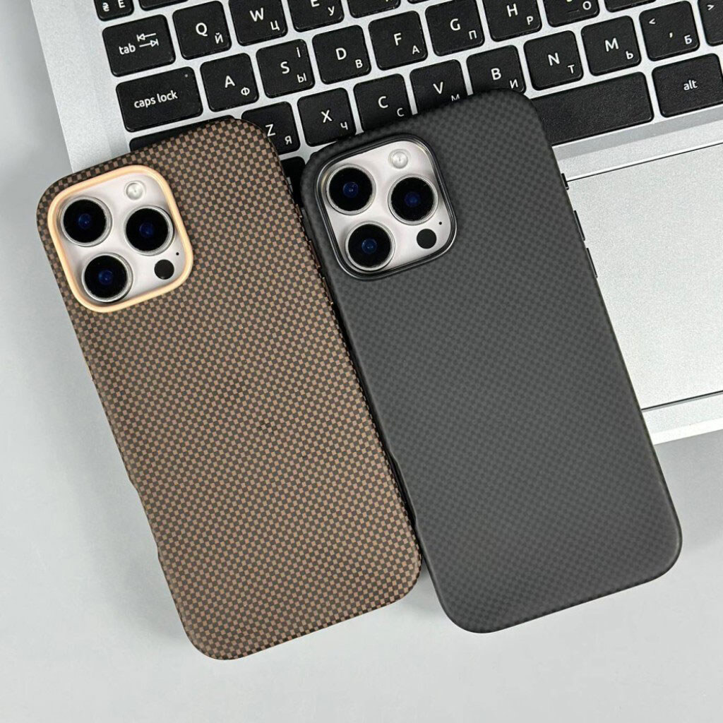 Чохол (накладка) Apple iPhone 17 Pro Max, Carbon Fiber Separate Camera, Коричневий - № 5 Чохол (накладка) Apple iPhone 17 Pro Max, Carbon Fiber Separate Camera, Коричневий - № 5