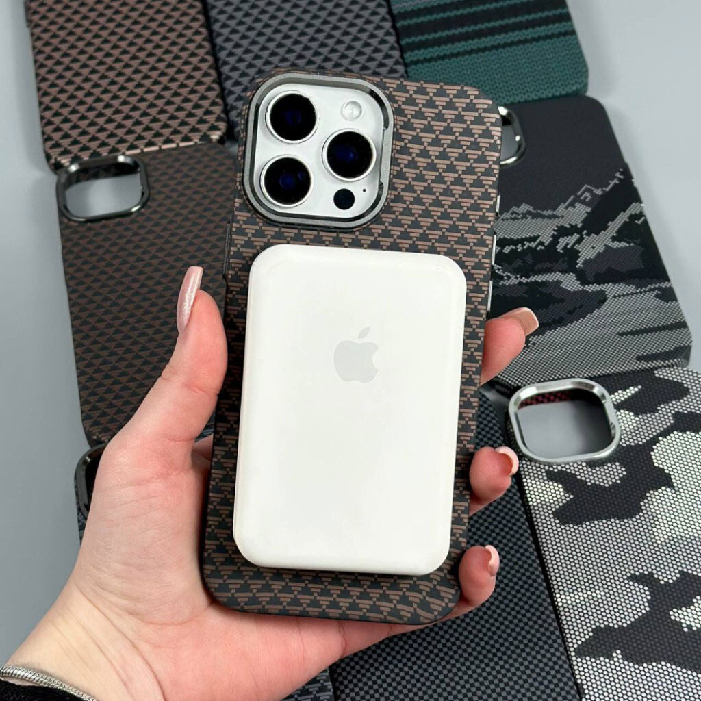 Чохол (накладка) Apple iPhone 13 Pro, Elite Carbon Matte Box, Black Diagonals, MagSafe, Малюнок - № 5 Чохол (накладка) Apple iPhone 13 Pro, Elite Carbon Matte Box, Black Diagonals, MagSafe, Малюнок - № 5