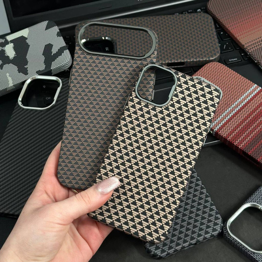 Чехол (накладка) Apple iPhone 14 Pro, Elite Carbon Matte Box, MagSafe, Grey Herringbone, Рисунок - № 11 Чехол (накладка) Apple iPhone 14 Pro, Elite Carbon Matte Box, MagSafe, Grey Herringbone, Рисунок - № 11