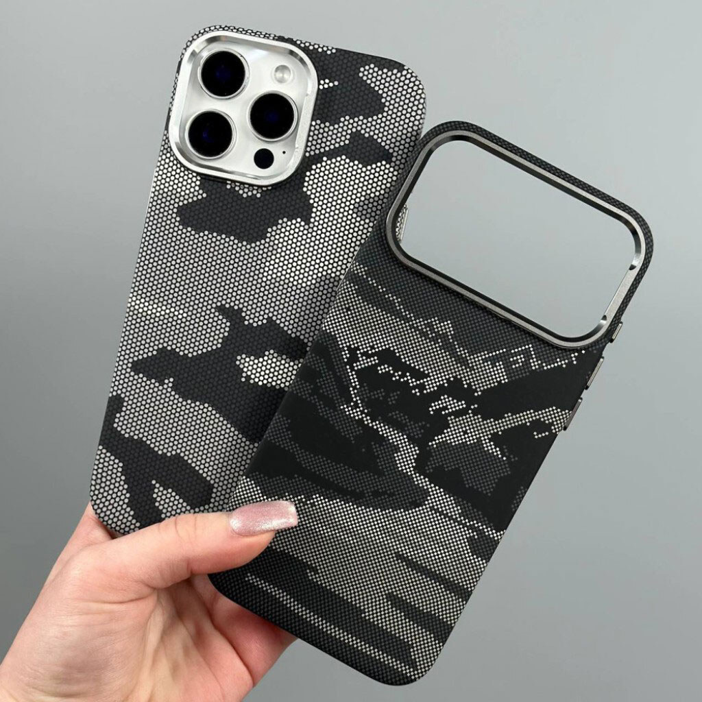 Чохол (накладка) Apple iPhone 16 Pro, Elite Carbon Matte Box, Grey Herringbone, MagSafe, Малюнок - № 4 Чохол (накладка) Apple iPhone 16 Pro, Elite Carbon Matte Box, Grey Herringbone, MagSafe, Малюнок - № 4