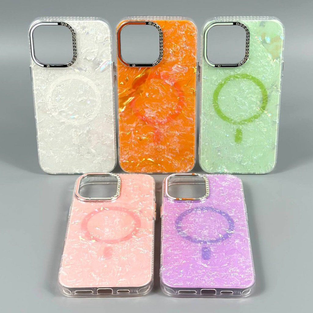 Чохол (накладка) Apple iPhone 13, Luxury Iridescent Marble, MagSafe, Фіолетовий - № 2 Чохол (накладка) Apple iPhone 13, Luxury Iridescent Marble, MagSafe, Фіолетовий - № 2