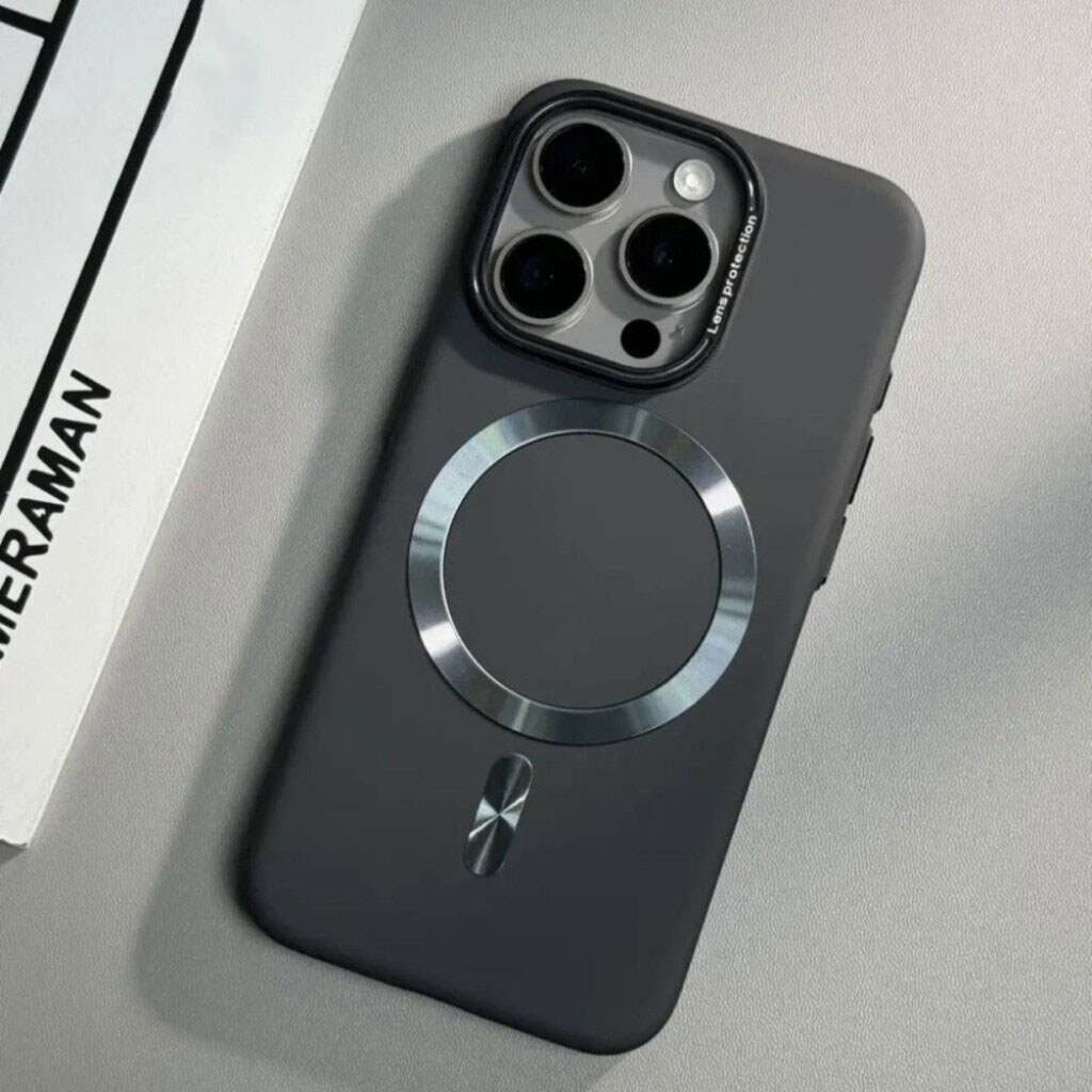 Чехол (накладка) Apple iPhone 16 Pro Max, Soft Lens Protection, MagSafe, Оранжевый - № 13 Чехол (накладка) Apple iPhone 16 Pro Max, Soft Lens Protection, MagSafe, Оранжевый - № 13