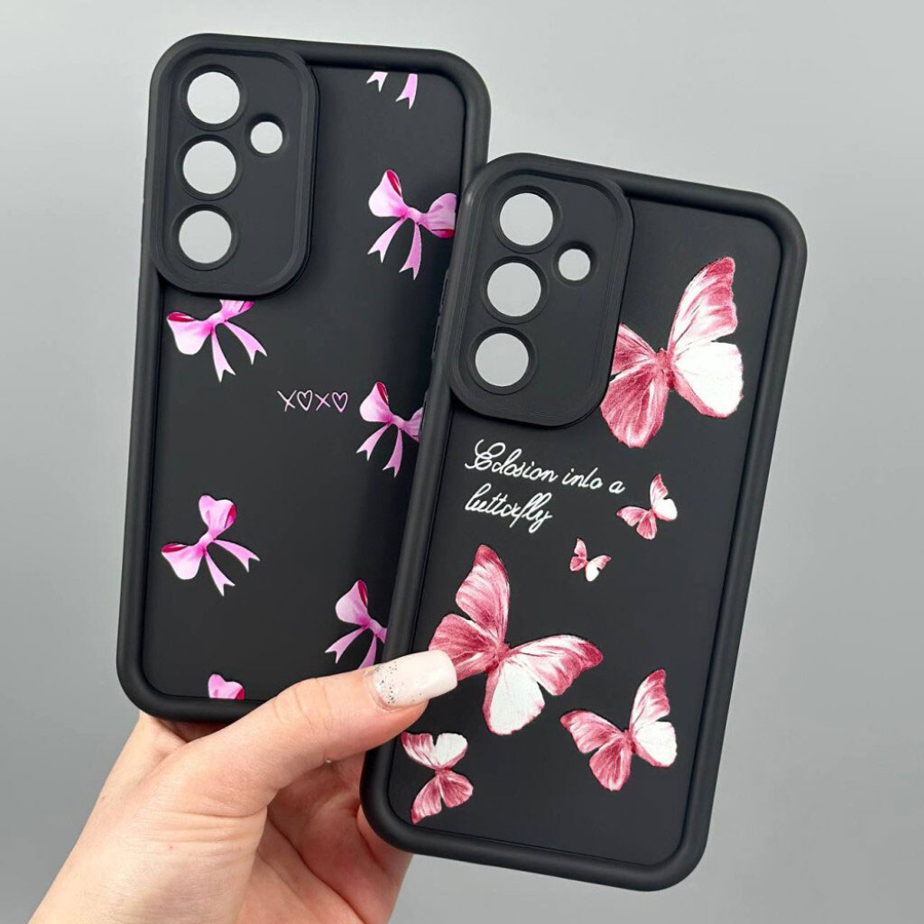 Чохол (накладка) Samsung Galaxy A57 5G, Shock Sides Resistant, Pink Batterfly, Малюнок - № 8 Чохол (накладка) Samsung Galaxy A57 5G, Shock Sides Resistant, Pink Batterfly, Малюнок - № 8