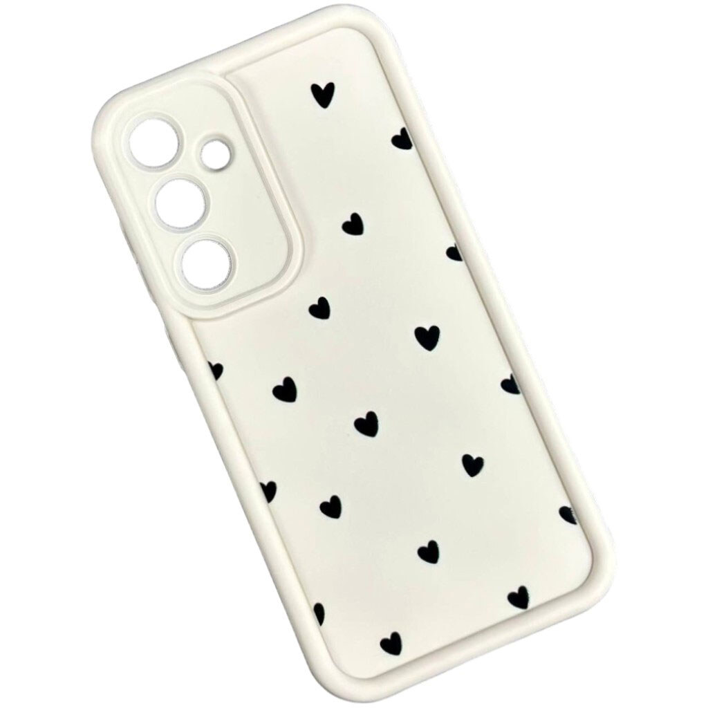 Чехол (накладка) Xiaomi Redmi Note 14 Pro 4G, Shock Sides Resistant, Black Hearts, Рисунок - № 1 Чехол (накладка) Xiaomi Redmi Note 14 Pro 4G, Shock Sides Resistant, Black Hearts, Рисунок - № 1