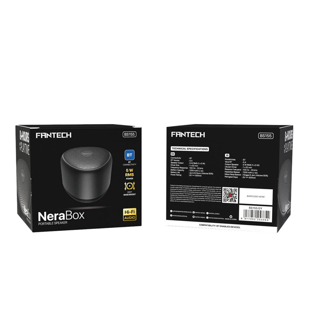 Портативная колонка Fantech BS155 NeraBox, Серый - № 8 Портативная колонка Fantech BS155 NeraBox, Серый - № 8