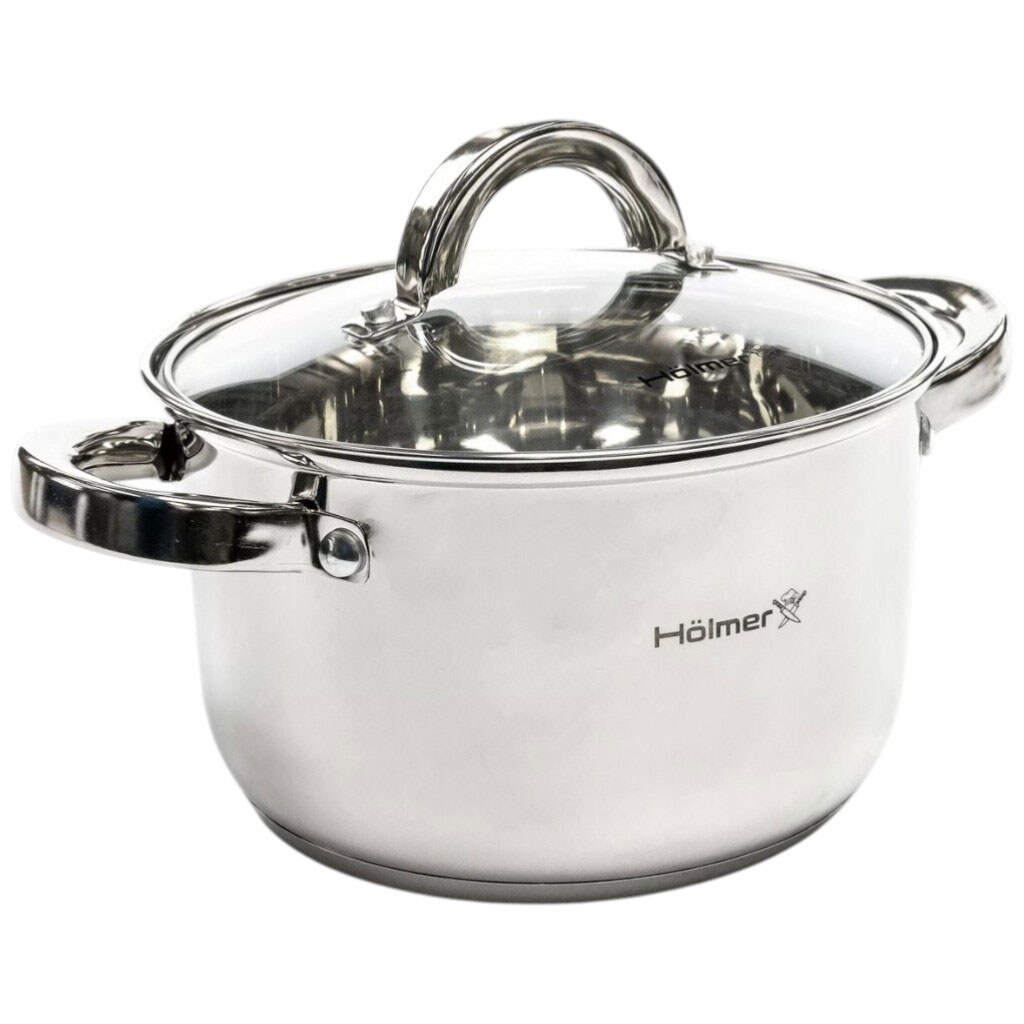 Кастрюля нержавеющая с крышкой Hоlmer, 2,6л - № 1 Кастрюля нержавеющая с крышкой Hоlmer, 2,6л - № 1