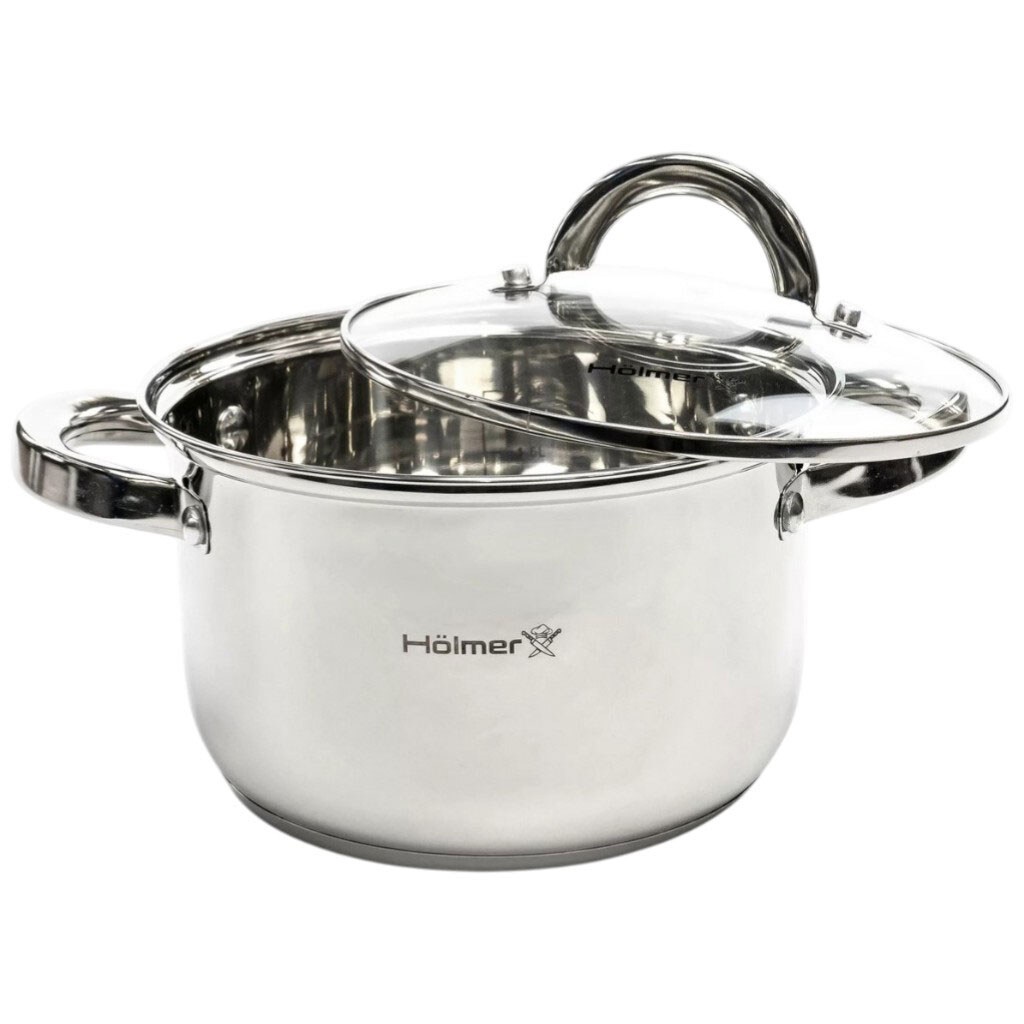 Кастрюля нержавеющая с крышкой Hоlmer, 2,6л - № 2 Кастрюля нержавеющая с крышкой Hоlmer, 2,6л - № 2