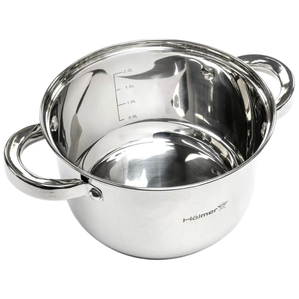 Кастрюля нержавеющая с крышкой Hоlmer, 2,6л - № 3 Кастрюля нержавеющая с крышкой Hоlmer, 2,6л - № 3