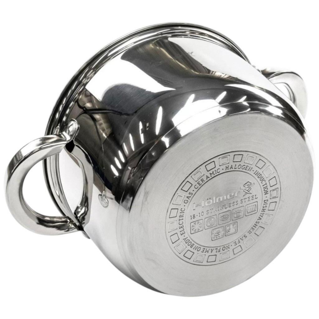 Кастрюля нержавеющая с крышкой Hоlmer, 2,6л - № 4 Кастрюля нержавеющая с крышкой Hоlmer, 2,6л - № 4