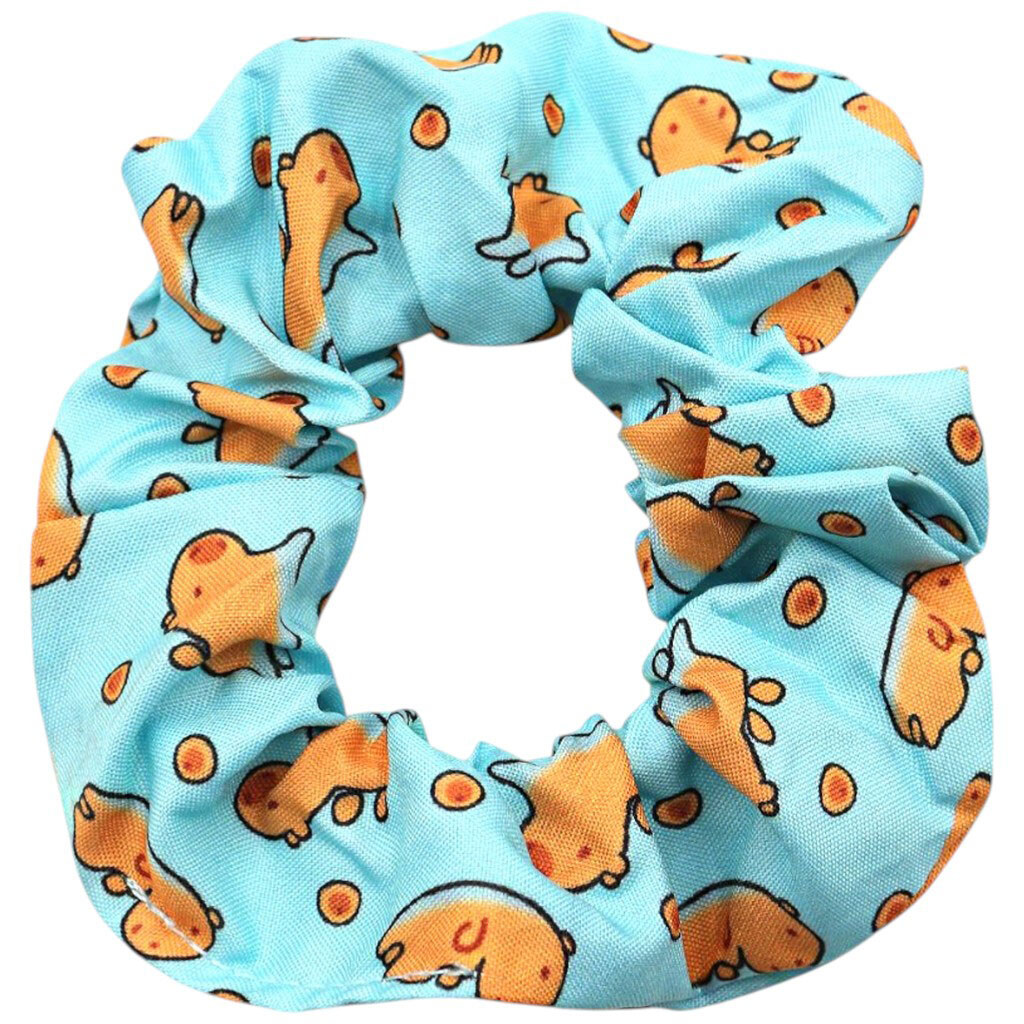 Резинка для волос текстильная с принтом Капибары - № 1 Резинка для волос текстильная с принтом Капибары - № 1