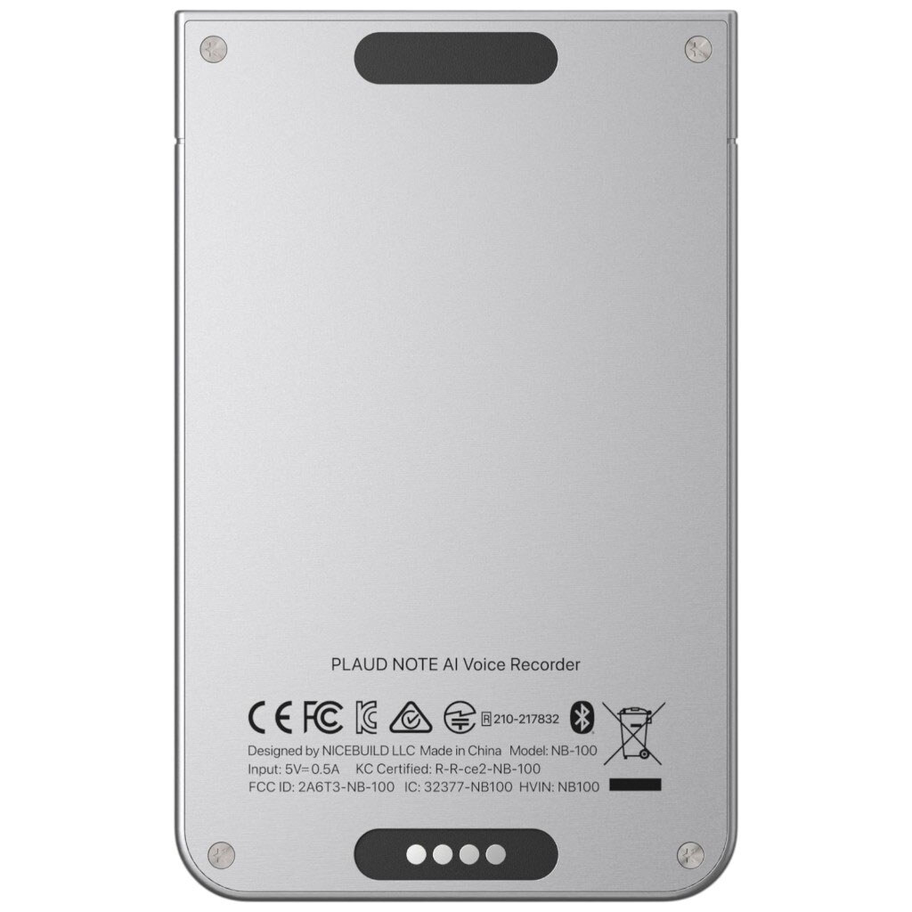Диктофон Plaud AI Note, Серебряный - № 2 Диктофон Plaud AI Note, Серебряный - № 2