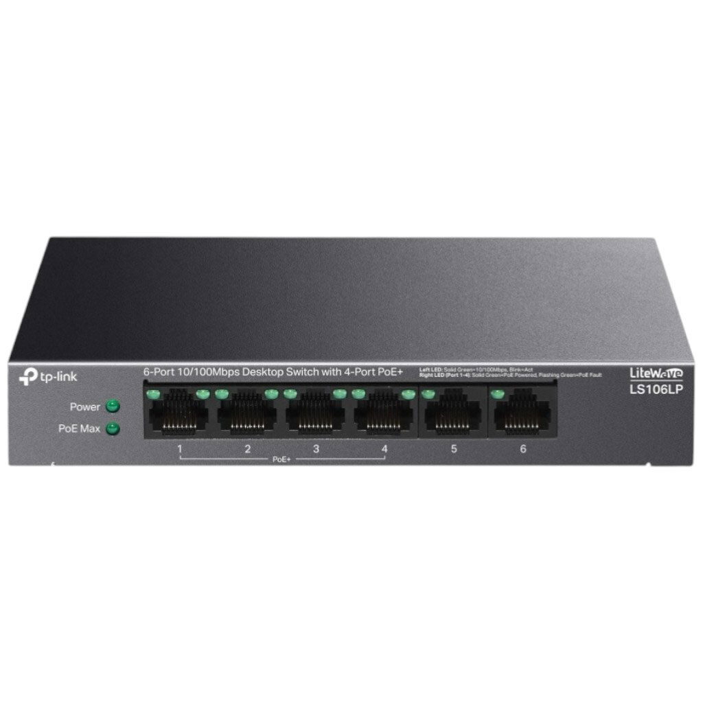 Коммутатор TP-Link LS106LP - № 1 Коммутатор TP-Link LS106LP - № 1