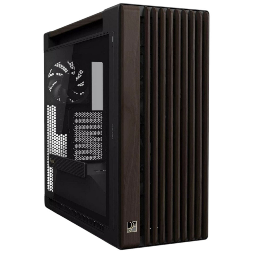 Корпус Asus ProArt PA602 Walnut Wood Tempered Glass Modern, Чорний - № 1 Корпус Asus ProArt PA602 Walnut Wood Tempered Glass Modern, Чорний - № 1