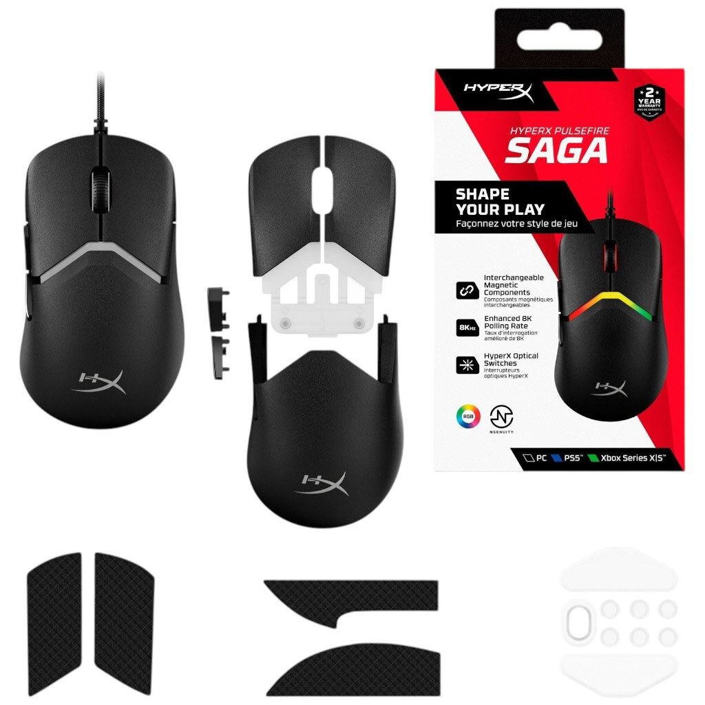 Миша HyperX Pulsefire Saga, Чорний - № 5 Миша HyperX Pulsefire Saga, Чорний - № 5