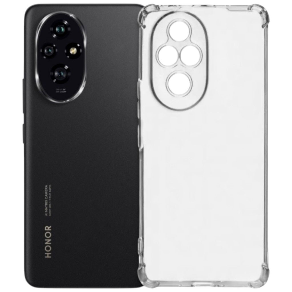 Чехол (накладка) Huawei Honor 200, BeCover Anti-Shock, Прозрачный - № 2 Чехол (накладка) Huawei Honor 200, BeCover Anti-Shock, Прозрачный - № 2