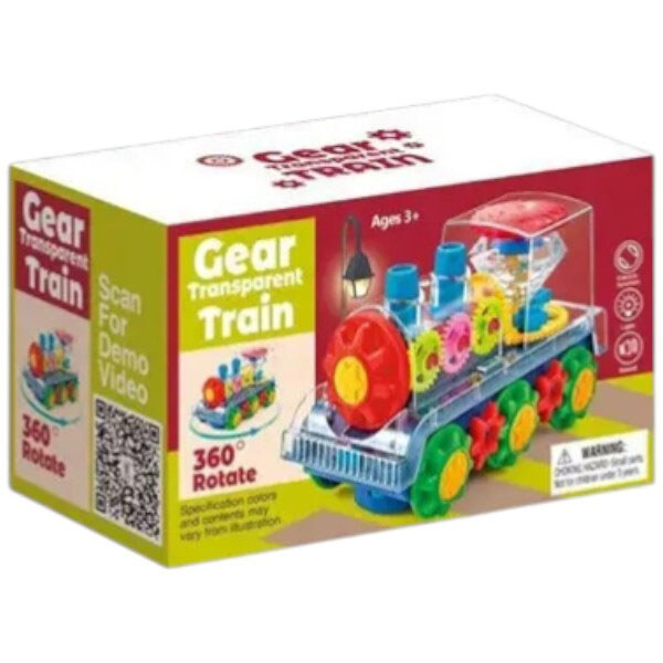 Іграшковий поїзд прозорий із шестернями - № 3 Іграшковий поїзд прозорий із шестернями - № 3