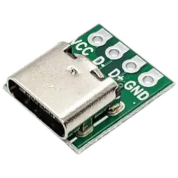 Плата-перехідник USB Type-C 3.1 16pin на DIP 2.54мм - № 1 Плата-перехідник USB Type-C 3.1 16pin на DIP 2.54мм - № 1