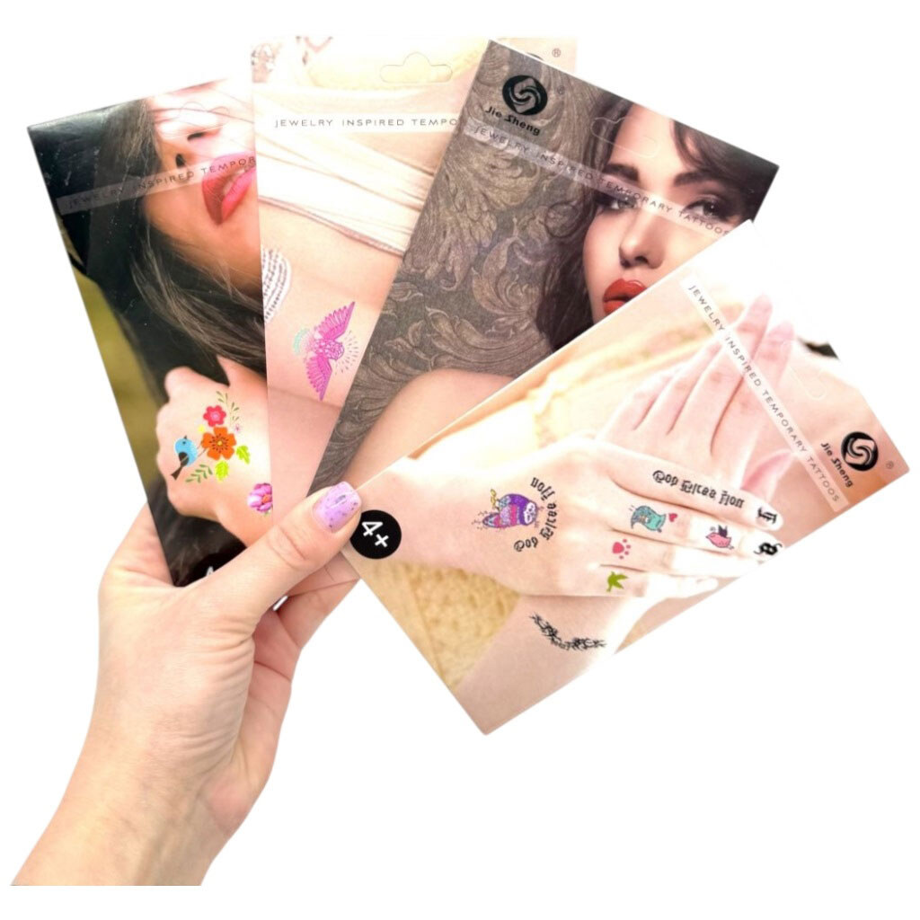 Набор временных тату, 4 листа, Mic - № 4 Набор временных тату, 4 листа, Mic - № 4