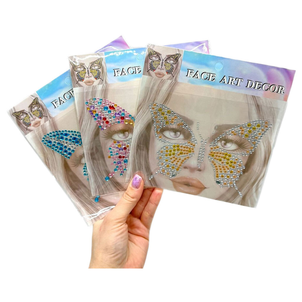 Наклейки-стрази для обличчя, Mic - № 3 Наклейки-стрази для обличчя, Mic - № 3