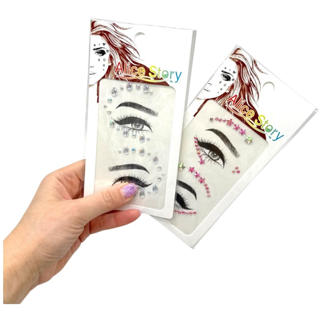 Наклейки-стрази для обличчя, Mic - № 2 Наклейки-стрази для обличчя, Mic - № 2