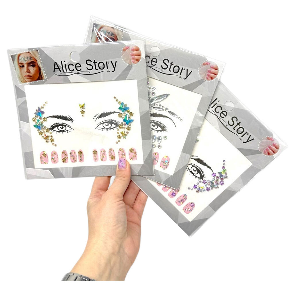 Наклейки-стразы для лица и ногтей, Mic - № 3 Наклейки-стразы для лица и ногтей, Mic - № 3