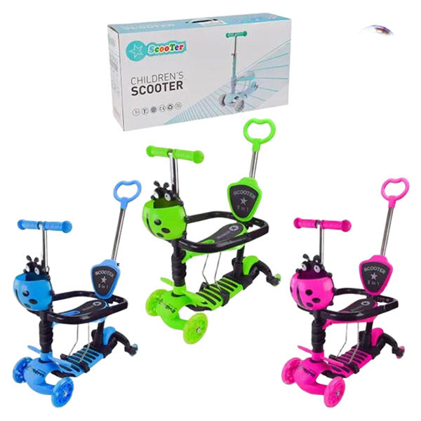 Самокат детский, 3-х колесный, 3в1, колеса PU, светящиеся, Mic - № 3 Самокат детский, 3-х колесный, 3в1, колеса PU, светящиеся, Mic - № 3