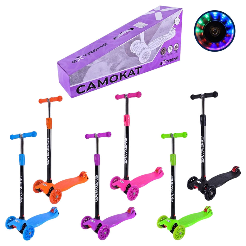 Самокат дитячий, 4-х колісний, MAXI, колеса PU, світяться, Mic - № 2 Самокат дитячий, 4-х колісний, MAXI, колеса PU, світяться, Mic - № 2