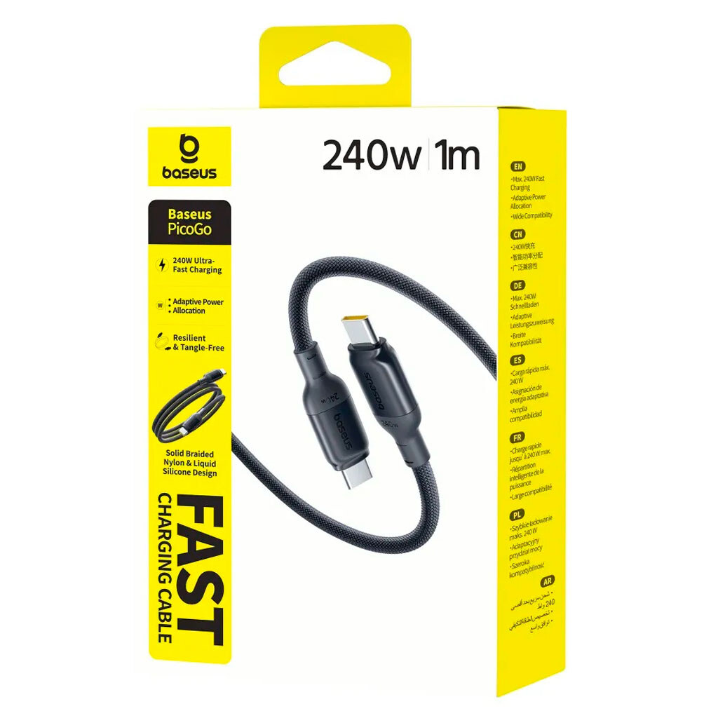 USB кабель Baseus E0423300 PicoGo, Type-C, 1.0 м., Черный - № 2 USB кабель Baseus E0423300 PicoGo, Type-C, 1.0 м., Черный - № 2