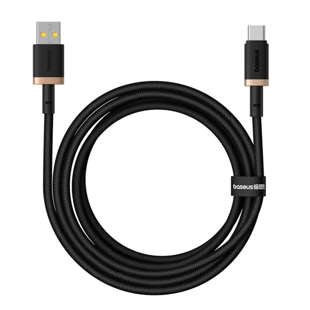 USB кабель Baseus P10377802U01-02 Dura, Type-C, 2.0 м., Чорний - № 1 USB кабель Baseus P10377802U01-02 Dura, Type-C, 2.0 м., Чорний - № 1