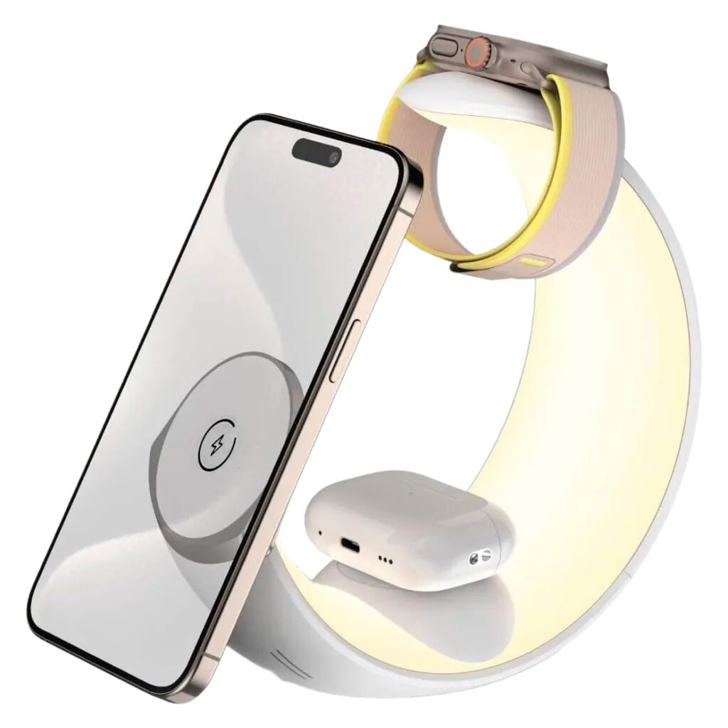 Бездротове ЗУ Moon, Білий - № 1 Бездротове ЗУ Moon, Білий - № 1